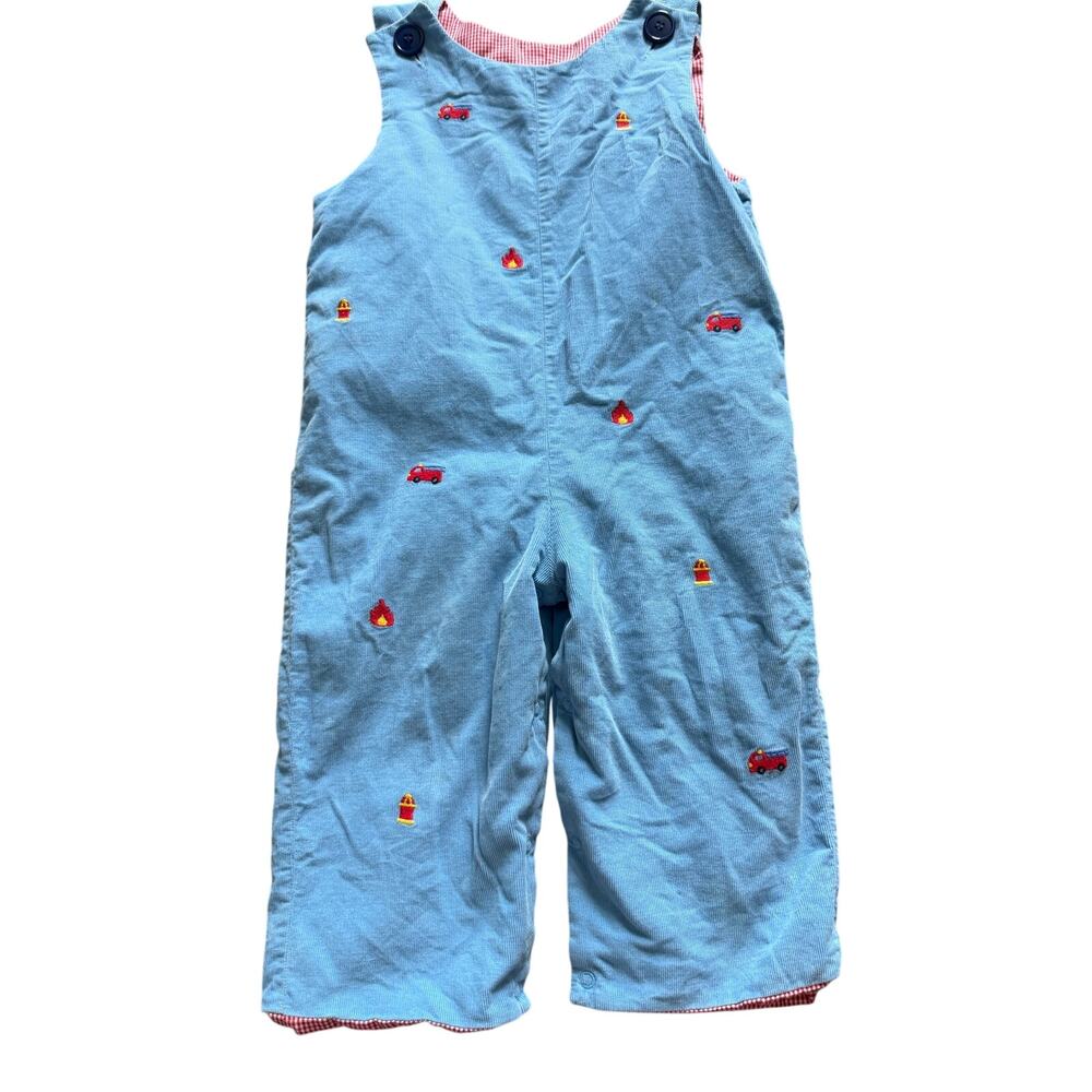 Zuccini Kids corduroy firefighter ashton longall overalls 2t
